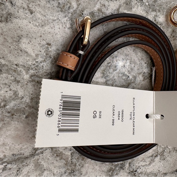 Tory Burch Ella PVC Vinyl Clear Mini Tote bag - Picture 11 of 11